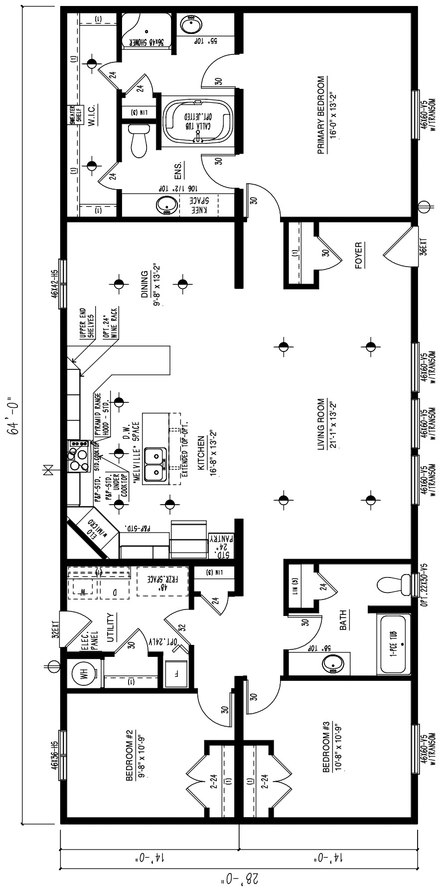 The Monarch - RTM wide modular home floor plan