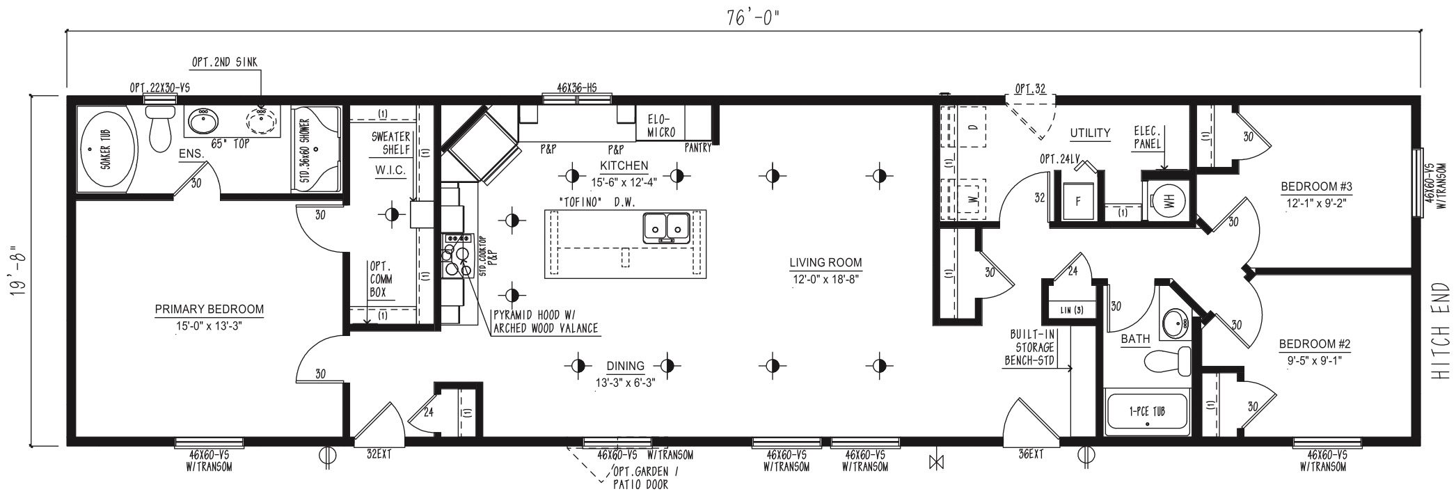 MKS2076-250 - Modular wide modular home floor plan