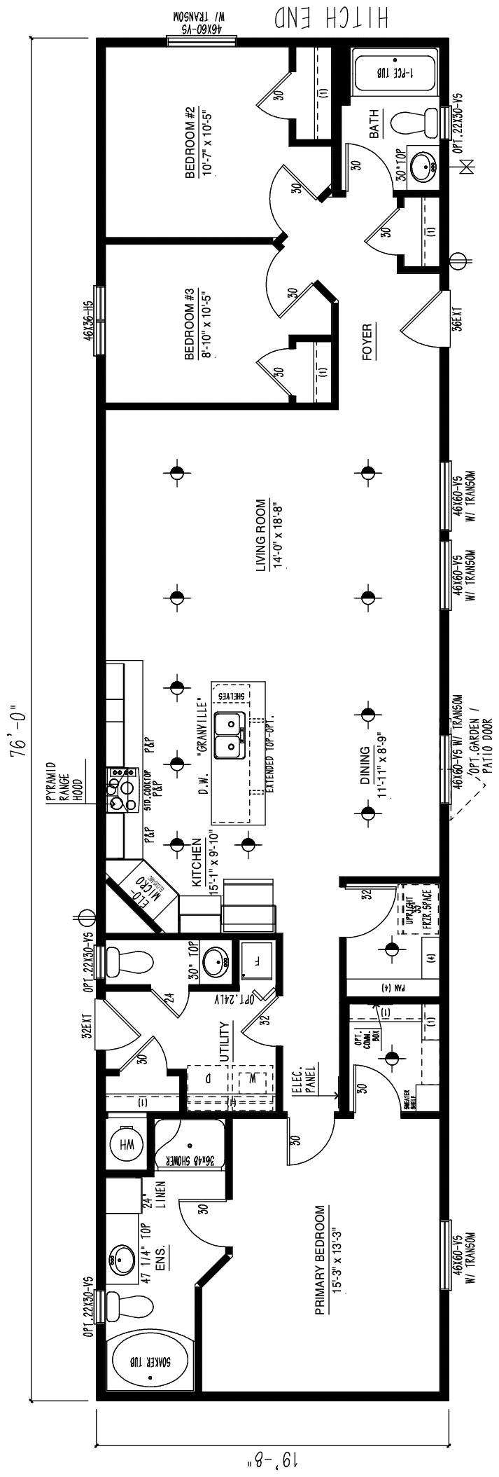 MKS2076-268 - Modular wide modular home floor plan