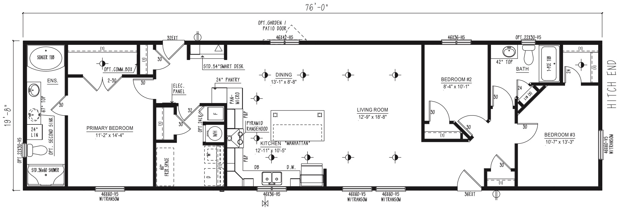 MKS2076-271 - Modular wide modular home floor plan