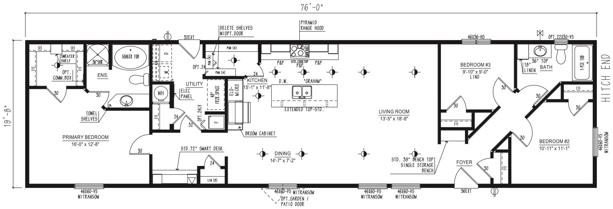 MKS2076-272 - Modular wide modular home floor plan