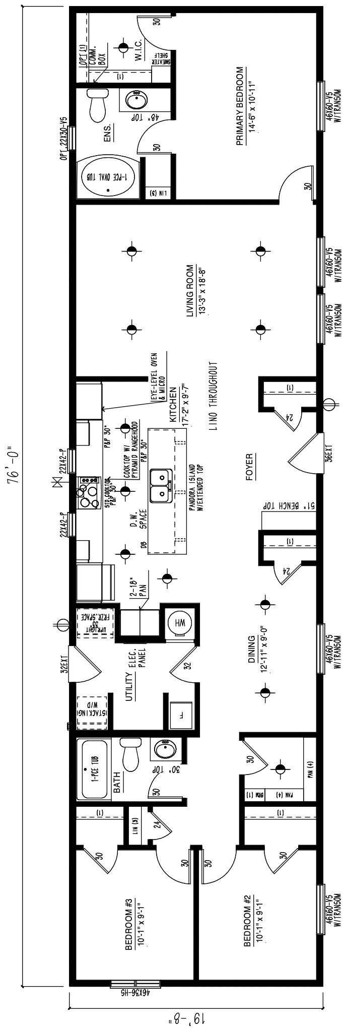 MKS2076-337 - Modular wide modular home floor plan