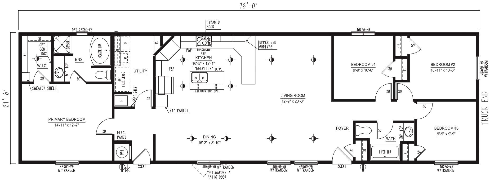 MKS2276-236 - Modular wide modular home floor plan
