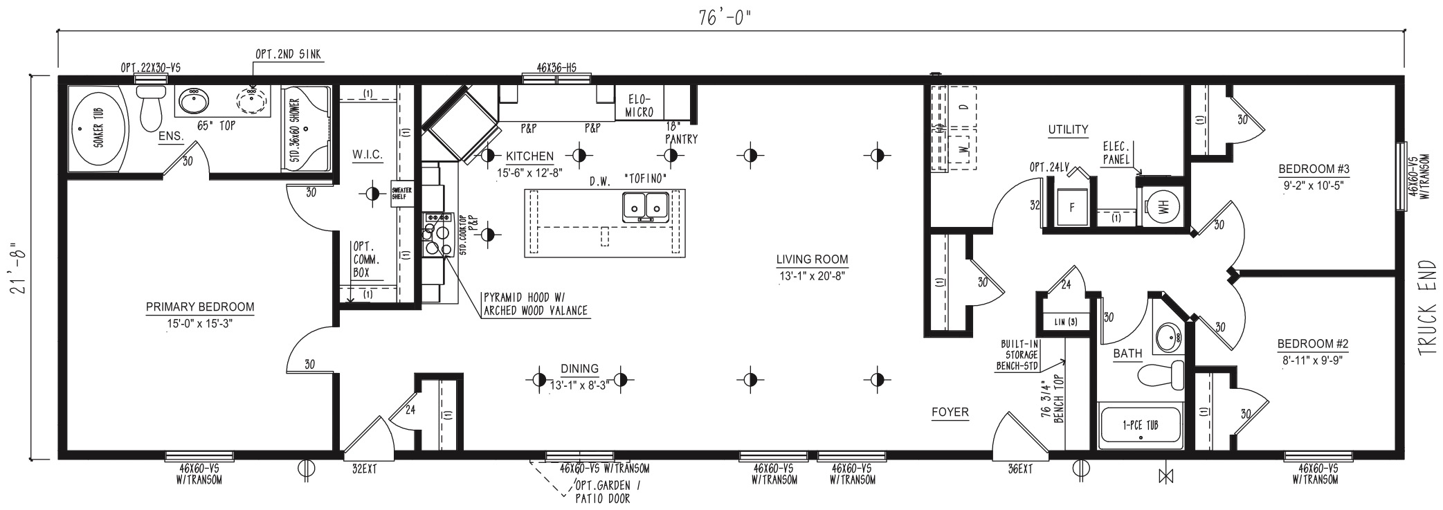 MKS2276-255 - Modular wide modular home floor plan