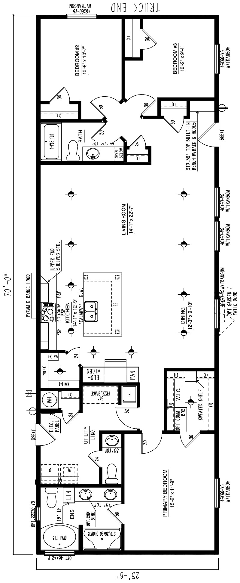 The Gatsby - Modular wide modular home floor plan