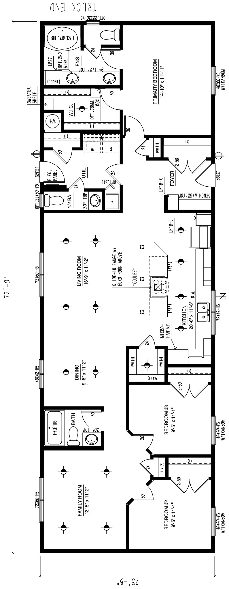 The River View - Modular wide modular home floor plan