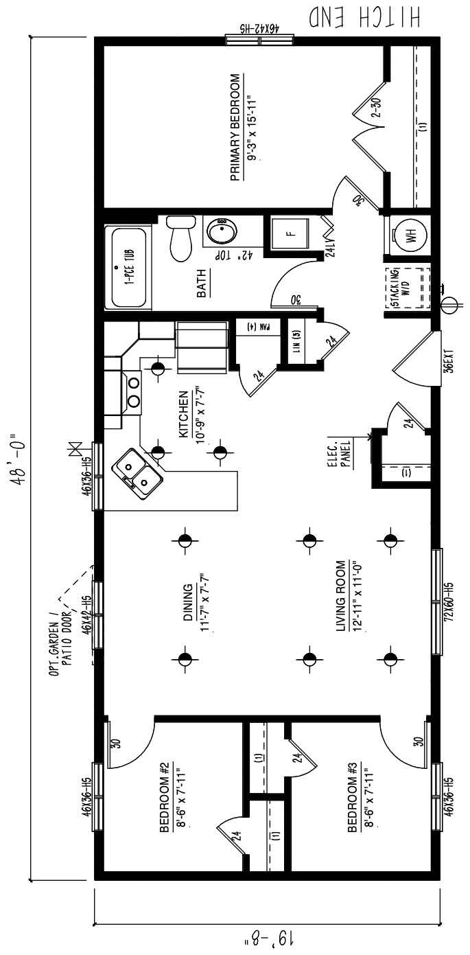 MRD2048-102 - Modular wide modular home floor plan