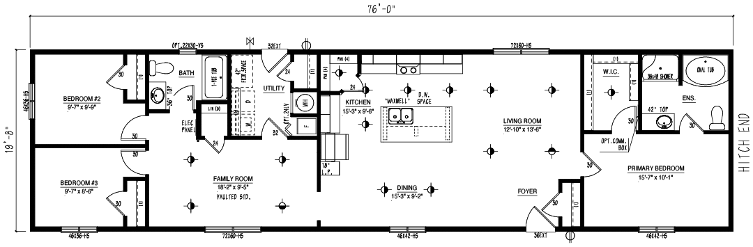 The Prairie View 20' - Modular wide modular home floor plan