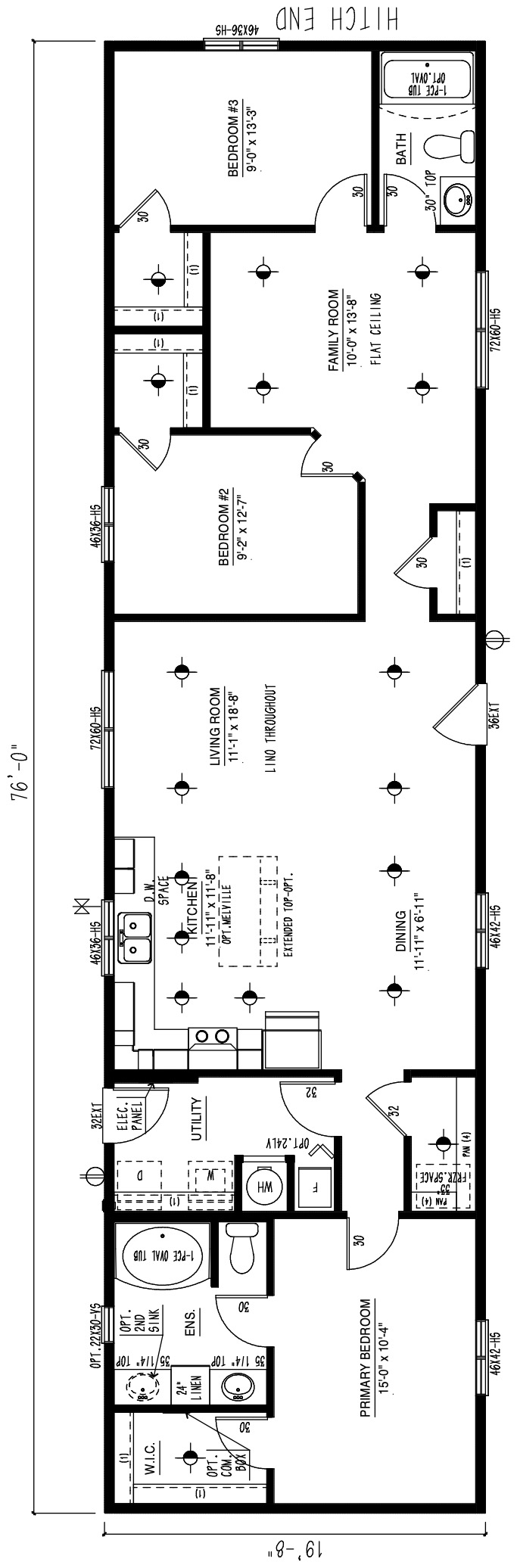 MRD2076-338 - Modular wide modular home floor plan