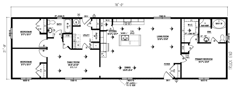 The Prairie View - Modular wide modular home floor plan