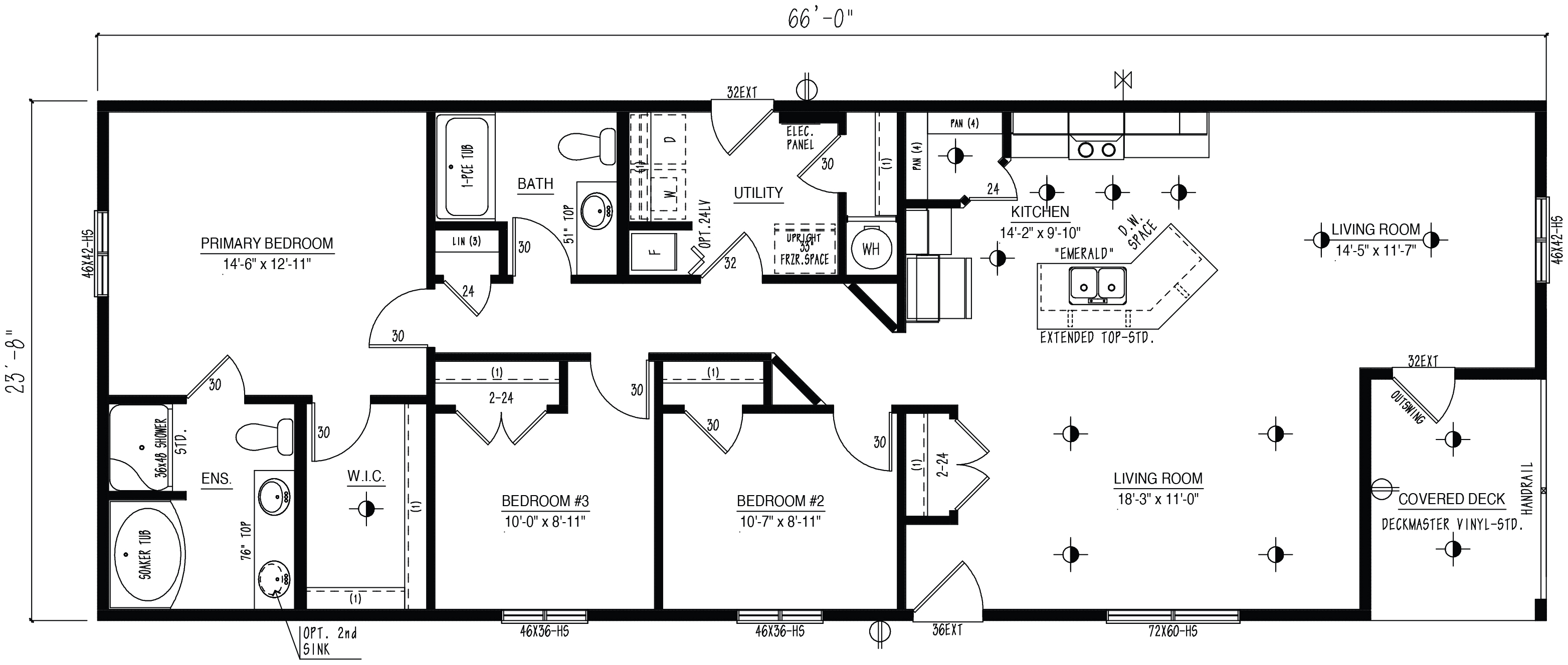 Ranch House - Modular wide modular home floor plan