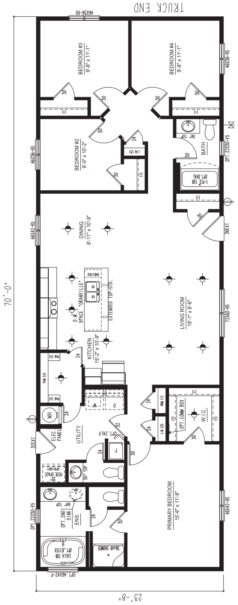 The Wheat King - Modular wide modular home floor plan