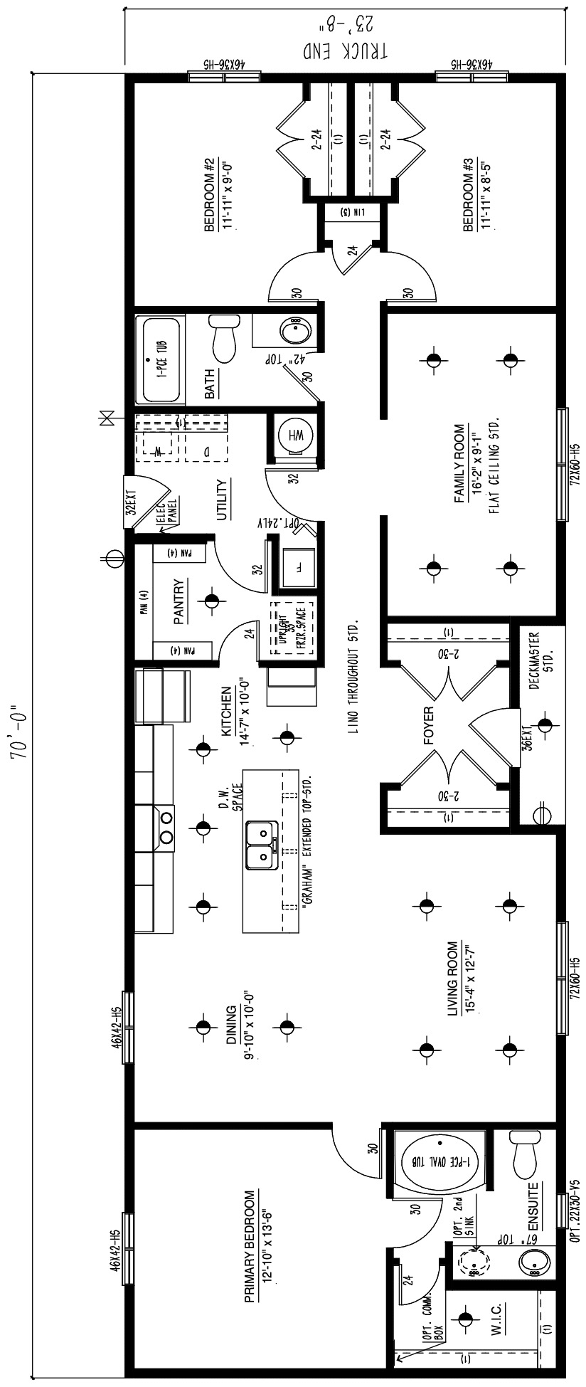 MRD2470-242 - Modular wide modular home floor plan