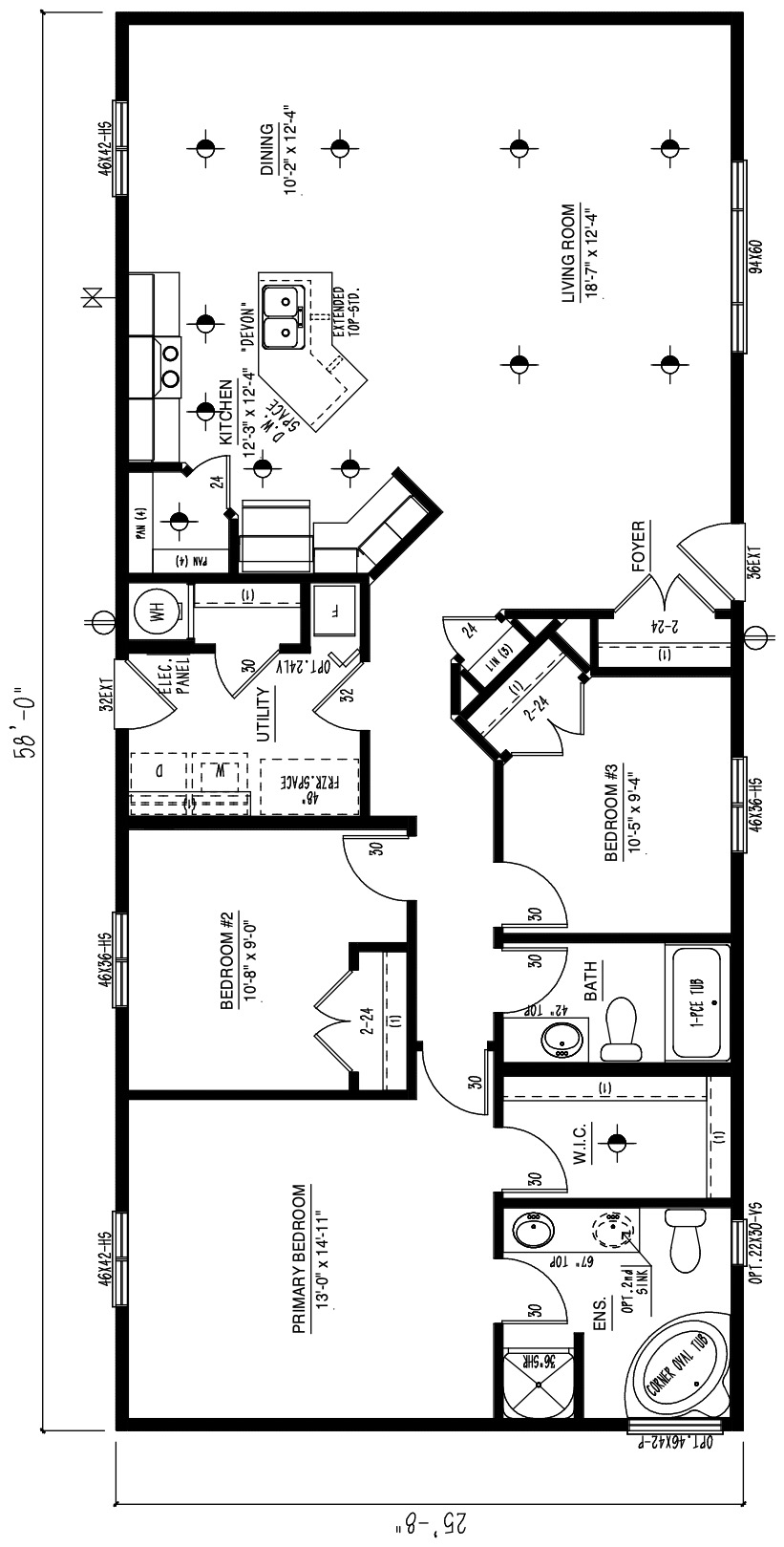 The Lewiston - RTM wide modular home floor plan