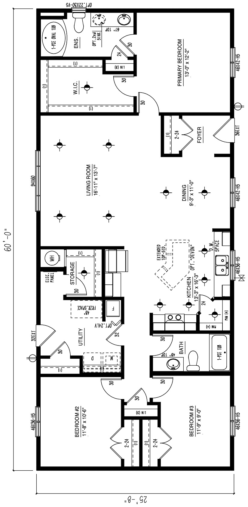 The Douglas - RTM wide modular home floor plan