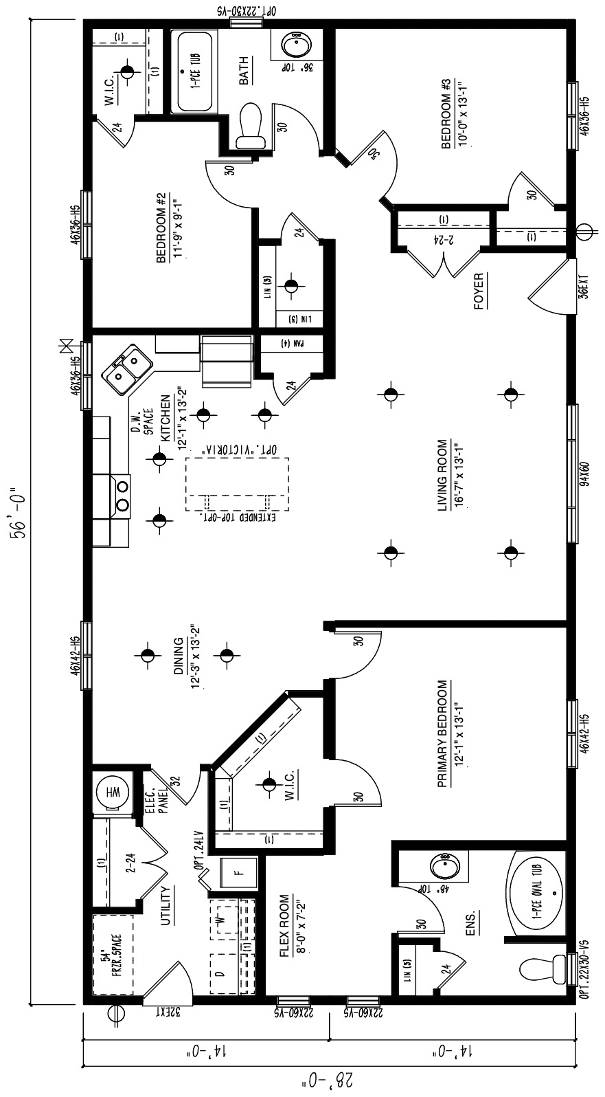 The Dawson - RTM wide modular home floor plan