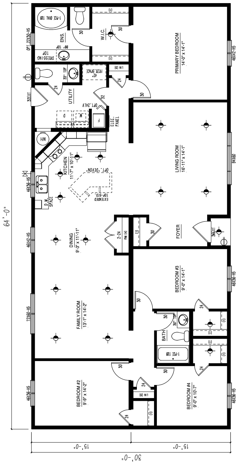 The Hawthorne - RTM wide modular home floor plan