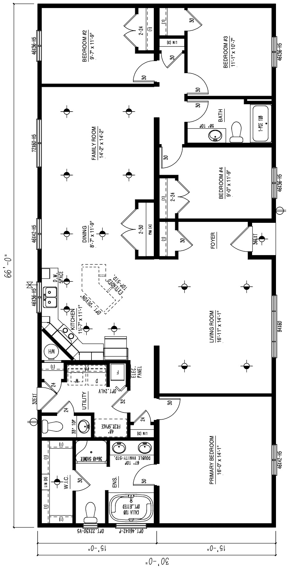 The Country Manor - RTM wide modular home floor plan