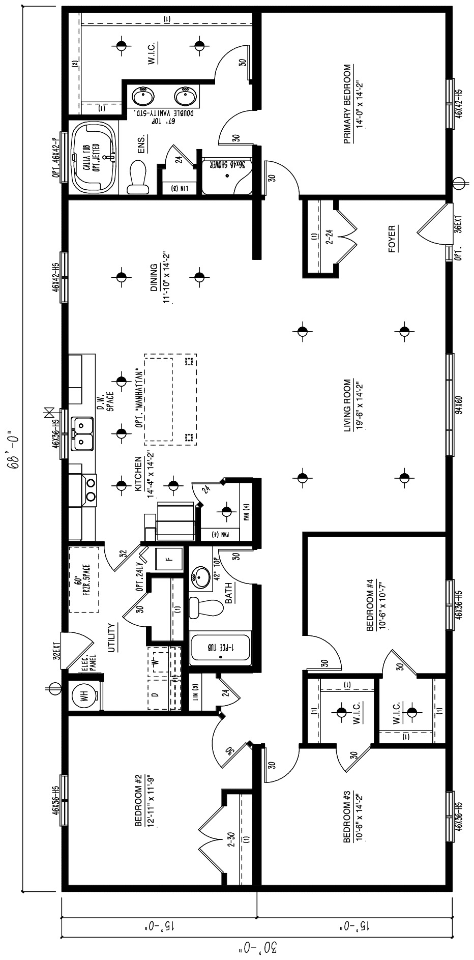 The Hinson - RTM wide modular home floor plan