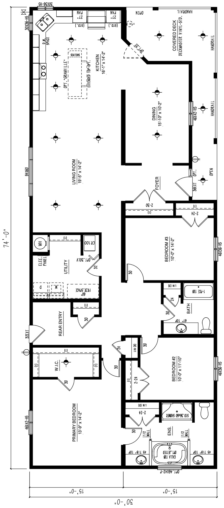 The Homestead - RTM wide modular home floor plan