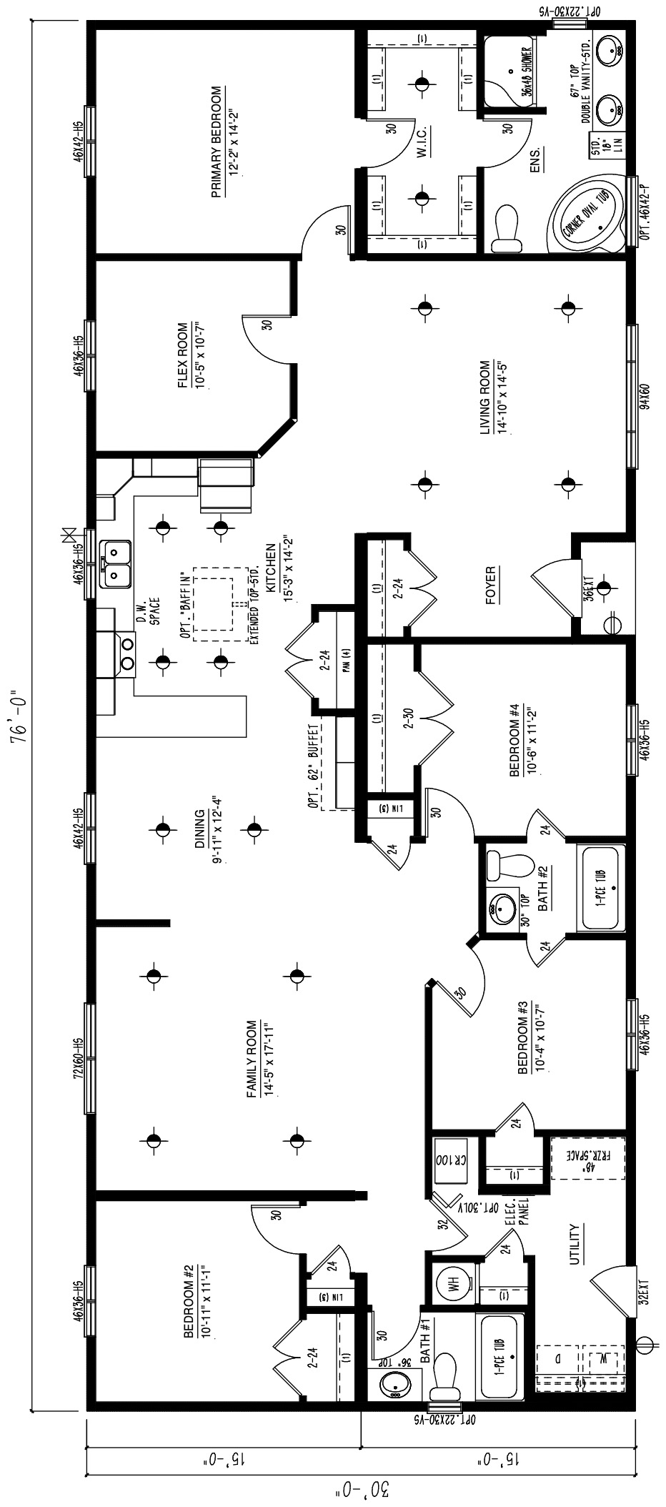 The Winchester - RTM wide modular home floor plan
