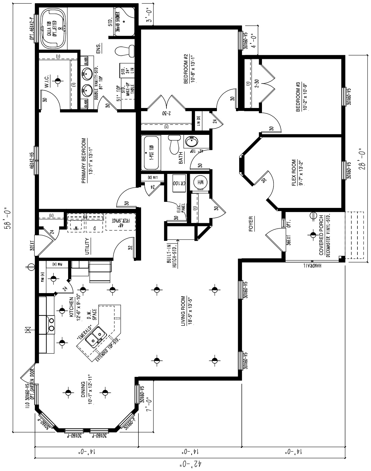 The Ranchland - RTM wide modular home floor plan