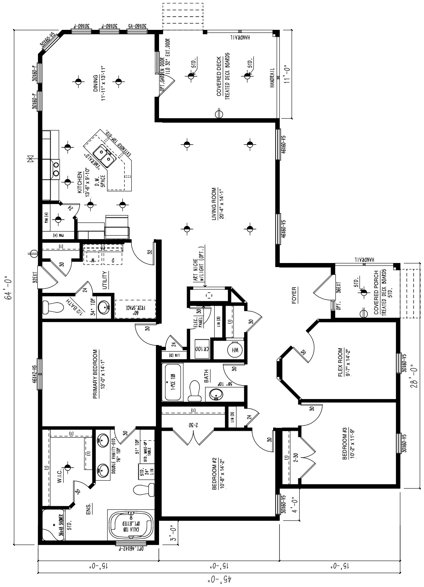 The Oaksville - RTM wide modular home floor plan